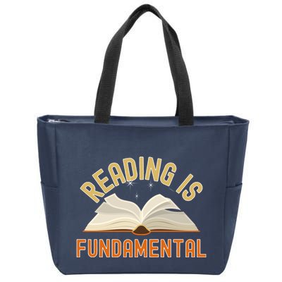 Funny Reading Is Fundamental Reading Book Lovers Zip Tote Bag