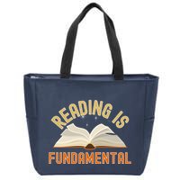 Funny Reading Is Fundamental Reading Book Lovers Zip Tote Bag