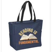 Funny Reading Is Fundamental Reading Book Lovers Zip Tote Bag