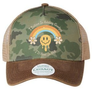 Funny Rainbow I Believe In Holding Grudges I'll Heal In Hell Legacy Tie Dye Trucker Hat