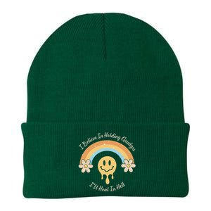 Funny Rainbow I Believe In Holding Grudges I'll Heal In Hell Knit Cap Winter Beanie