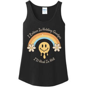 Funny Rainbow I Believe In Holding Grudges I'll Heal In Hell Ladies Essential Tank