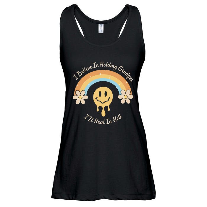 Funny Rainbow I Believe In Holding Grudges I'll Heal In Hell Ladies Essential Flowy Tank