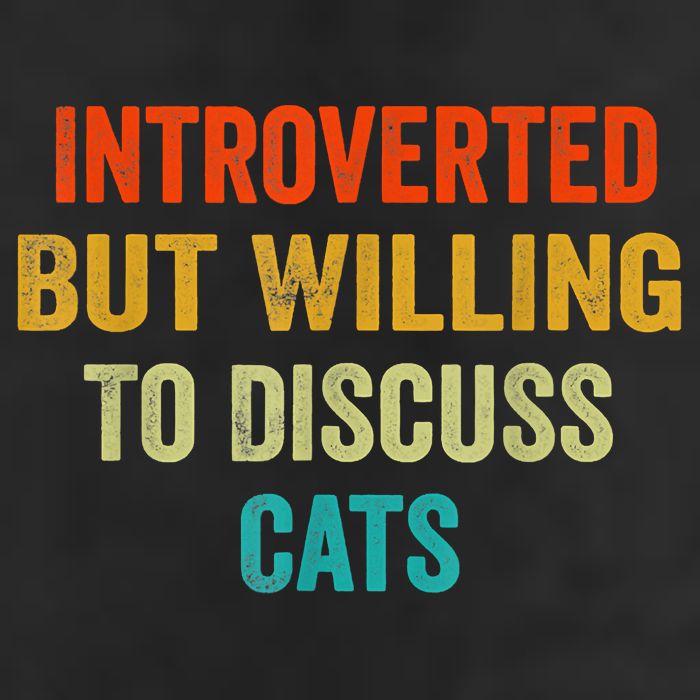 Funny Retro Introverted But Willing To Discuss Cats Knit Cap Winter Beanie