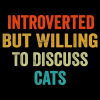 Funny Retro Introverted But Willing To Discuss Cats 16 in Basic Backpack
