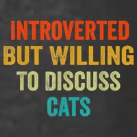 Funny Retro Introverted But Willing To Discuss Cats Ladies Essential Flowy Tank