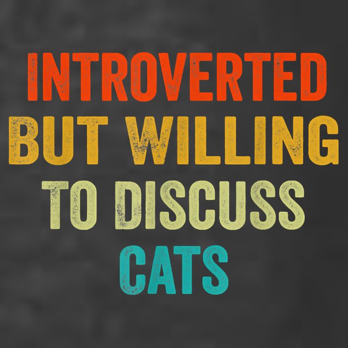 Funny Retro Introverted But Willing To Discuss Cats Ladies Essential Flowy Tank
