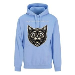 Funny Rage Is Consuming Me Silly Staring Cat Meme Unisex Surf Hoodie