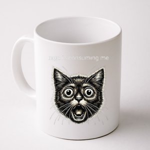 Funny Rage Is Consuming Me Silly Staring Cat Meme Coffee Mug