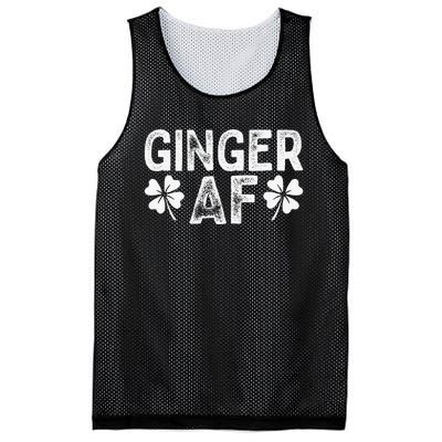 Funny Redhead Irish Ginger AF St Patricks Day Drinking Women Mesh Reversible Basketball Jersey Tank