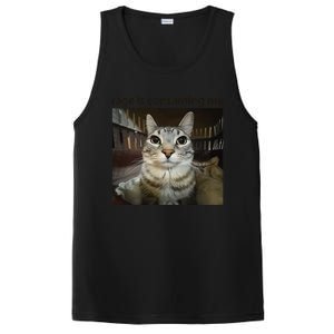 Funny Rage Is Consuming Me Silly Staring Cat Meme PosiCharge Competitor Tank