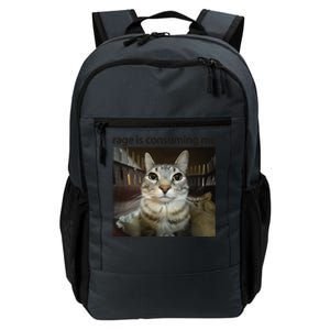 Funny Rage Is Consuming Me Silly Staring Cat Meme Daily Commute Backpack