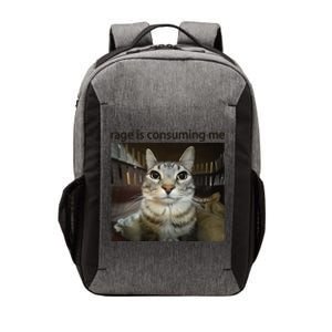 Funny Rage Is Consuming Me Silly Staring Cat Meme Vector Backpack