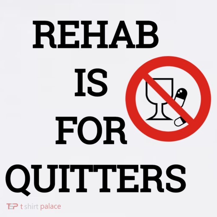 Funny Rehab Is For Quitters Ing Meaningful Gift Short Acrylic Beanie