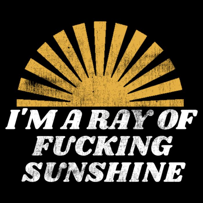 Funny Retro I'm A Ray Of Fucking Sunshine Gift USA-Made Doggie Bandana