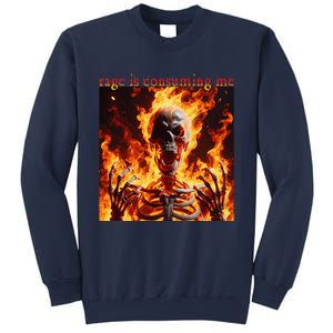 Funny Rage Is Consuming Me Skeleton Meme Sweatshirt