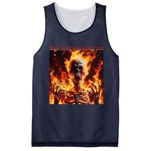 Funny Rage Is Consuming Me Skeleton Meme Mesh Reversible Basketball Jersey Tank