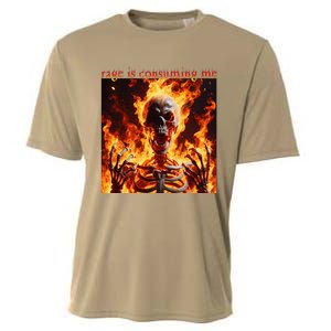 Funny Rage Is Consuming Me Skeleton Meme Cooling Performance Crew T-Shirt