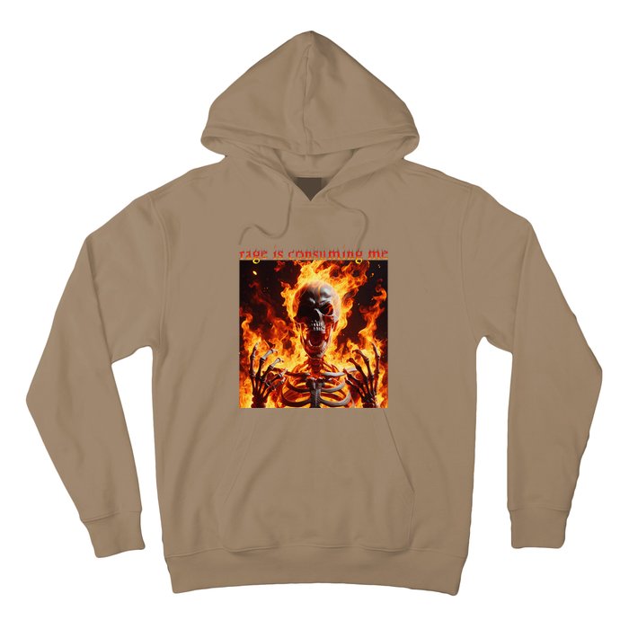 Funny Rage Is Consuming Me Skeleton Meme Hoodie