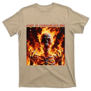 Funny Rage Is Consuming Me Skeleton Meme T-Shirt