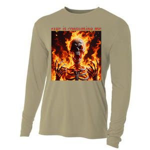 Funny Rage Is Consuming Me Skeleton Meme Cooling Performance Long Sleeve Crew