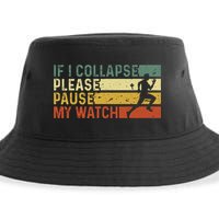 Funny Runner If I Collapse Please Pause My Watch Running Sustainable Bucket Hat