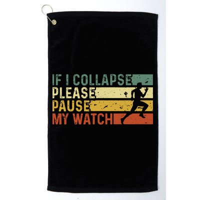 Funny Runner If I Collapse Please Pause My Watch Running Golf Towel