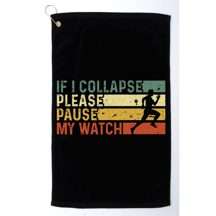 Funny Runner If I Collapse Please Pause My Watch Running Golf Towel
