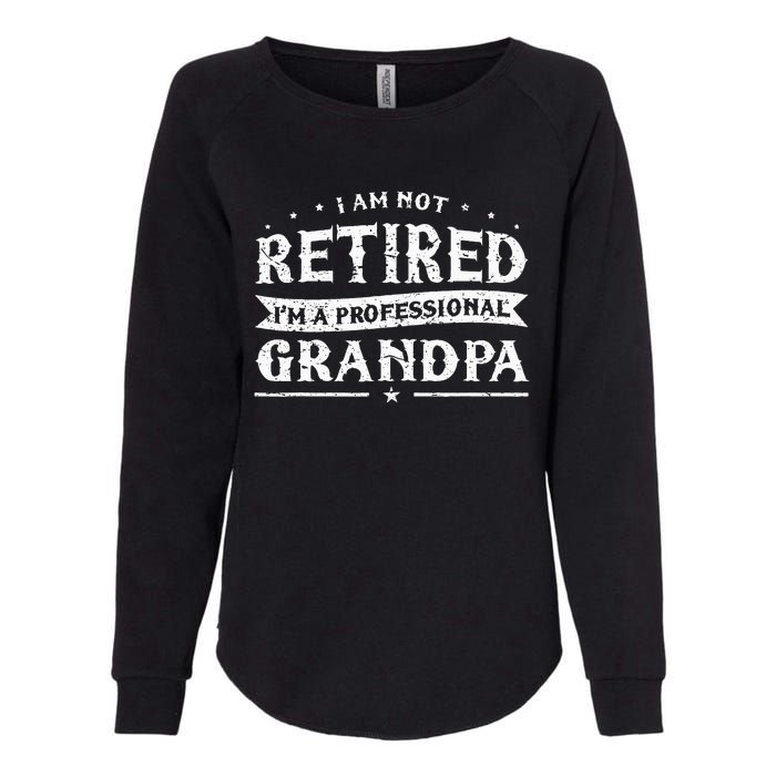 Funny Retiree Im Not Retired Im A Professional Grandpa Womens California Wash Sweatshirt