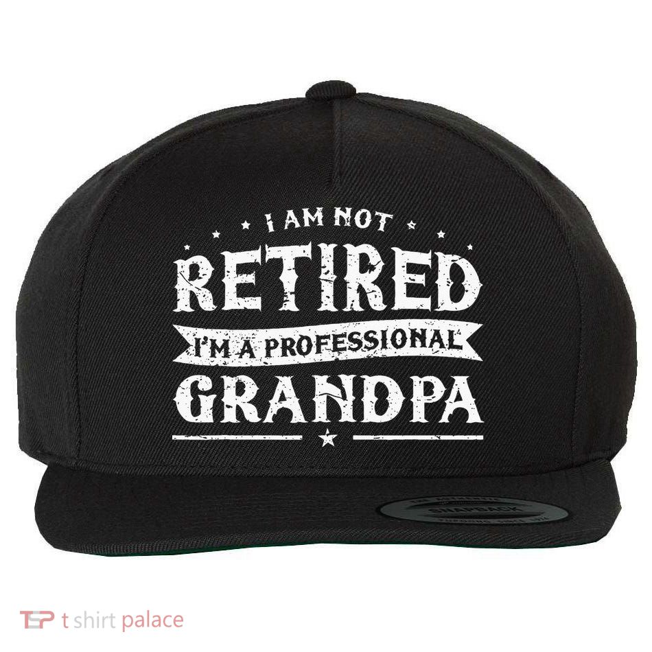 Funny Retiree Im Not Retired Im A Professional Grandpa Wool Snapback Cap