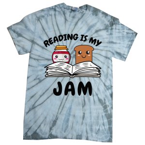 Funny Reading Is My Jam for Teacher Nerd Bookworm Book Lover Tie-Dye T-Shirt