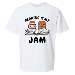 Funny Reading Is My Jam for Teacher Nerd Bookworm Book Lover Sueded Cloud Jersey T-Shirt