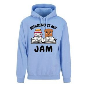 Funny Reading Is My Jam for Teacher Nerd Bookworm Book Lover Unisex Surf Hoodie