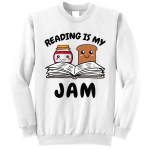 Funny Reading Is My Jam for Teacher Nerd Bookworm Book Lover Sweatshirt