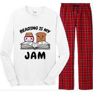 Funny Reading Is My Jam for Teacher Nerd Bookworm Book Lover Long Sleeve Pajama Set