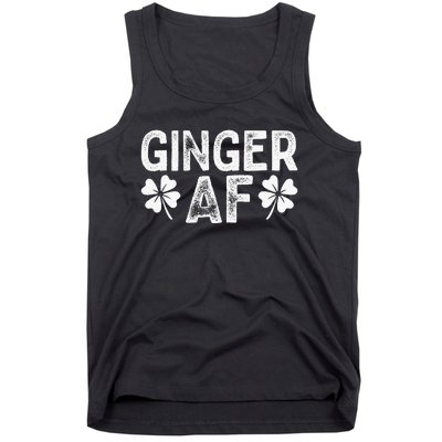 Funny Redhead Irish Ginger AF St Patricks Day Drinking Tank Top