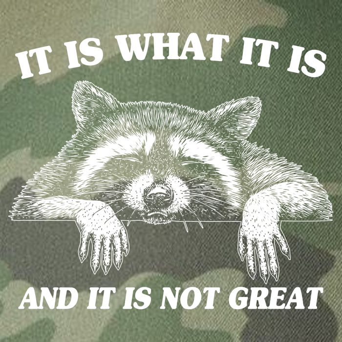 Funny Raccoon It Is What It Is And It Is Not Great Legacy Tie Dye Trucker Hat