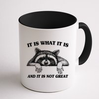 Funny Raccoon It Is What It Is And It Is Not Great Mug