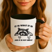 Funny Raccoon It Is What It Is And It Is Not Great Mug