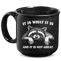 Funny Raccoon It Is What It Is And It Is Not Great 15oz Campfire Ceramic Mug