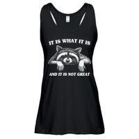 Funny Raccoon It Is What It Is And It Is Not Great Ladies Essential Flowy Tank