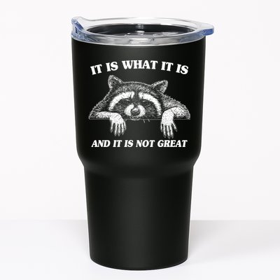 Funny Raccoon It Is What It Is And It Is Not Great Tumbler
