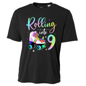 funny rolling in to 9 birthday Cooling Performance Crew T-Shirt