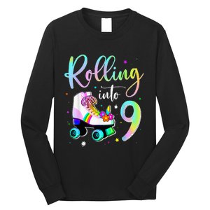 funny rolling in to 9 birthday Long Sleeve Shirt