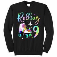 funny rolling in to 9 birthday Sweatshirt