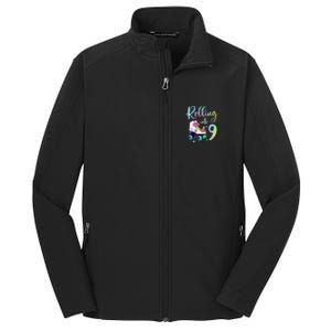 funny rolling in to 9 birthday Core Soft Shell Jacket