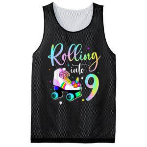 funny rolling in to 9 birthday Mesh Reversible Basketball Jersey Tank