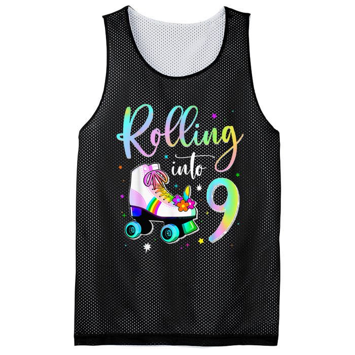 funny rolling in to 9 birthday Mesh Reversible Basketball Jersey Tank