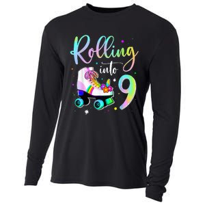 funny rolling in to 9 birthday Cooling Performance Long Sleeve Crew