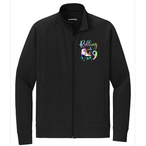 funny rolling in to 9 birthday Stretch Full-Zip Cadet Jacket